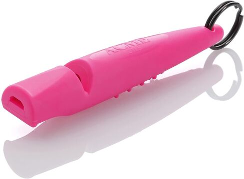 ACME Alpha 211.5 Professional Dog Training Whistle with Enhanced Ergonomic Grip. BPA-Free Plastic. 110 dBA. Long Range. Standardized Frequency. Weatherproof. Made in The UK (Black on Day Glow Pink) in Saudi Arabia