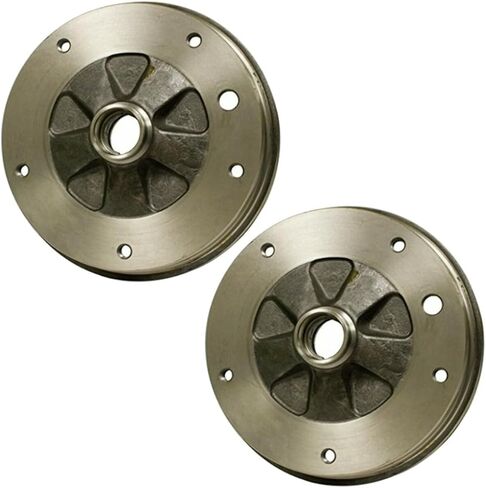 Front Brake Drums, Pair, Compatible with VW Type 1 66-67, Ghia 66-67 - 131 405 615A in Kuwait