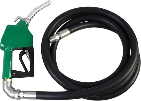 3/4'' x 10' Fuel Transfer Hose with Auto Fuel Nozzle and Fuel Transfer Swivel, 3/4" Inlet & 13/16" Outlet Fluid Oil Pump Tank Tube for Dispensing Diesel Gasoline Kerosene Biodiesel in Kuwait