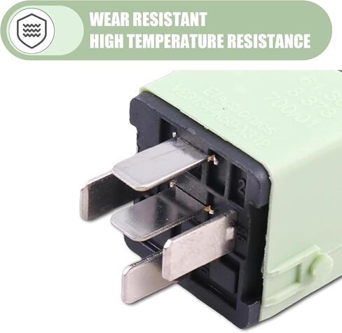 Car Fuel Pump Relay, 5-pin Scratch-resistant Heat-resistant Relay, Air Pump Replacement Part for BMW 7 3 6 8 Series, Replace Part #61368373700 (Green) in Kuwait