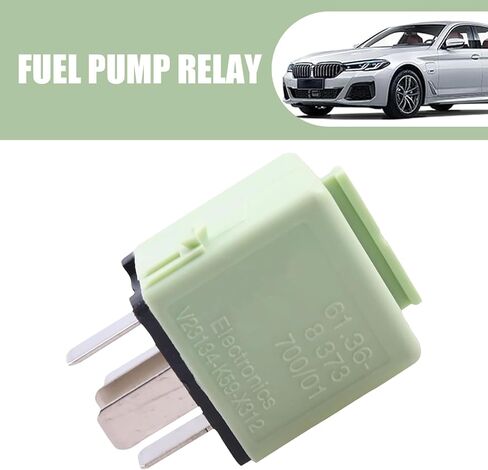 Car Fuel Pump Relay, 5-pin Scratch-resistant Heat-resistant Relay, Air Pump Replacement Part for BMW 7 3 6 8 Series, Replace Part #61368373700 (Green) in Kuwait