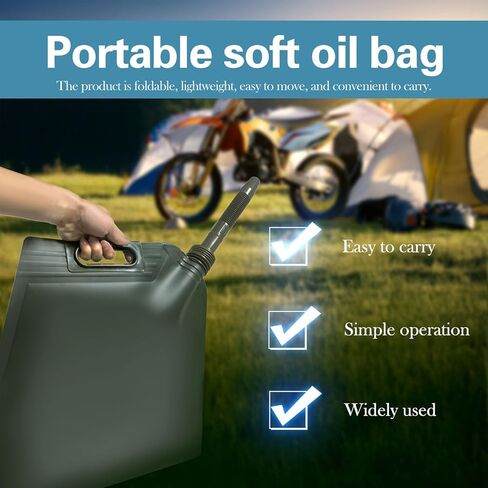 Naroote Gas Blader، حاوية غاز محمولة ممتازة مضادة للتسرب من مادة TPU وقابلة للطي لنقل الزيت مع تصميم إغلاق متعدد الطبقات، للسائقين والدراجات النارية ورحلات الطرق (5 لتر) in Kuwait