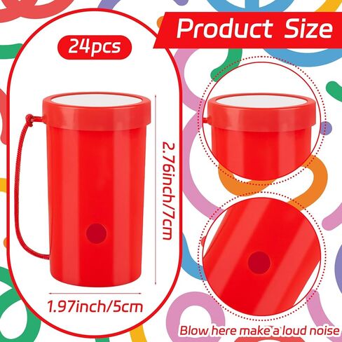 Demonwer 8 Pcs Mini Air Horns 3 Inch Noisemakers for Sporting Events Loud Noise Maker Blow Horn Noise Whistle with Lanyard for Birthday Holiday Party Graduation Celebrations Goodie Bag Fillers in Kuwait