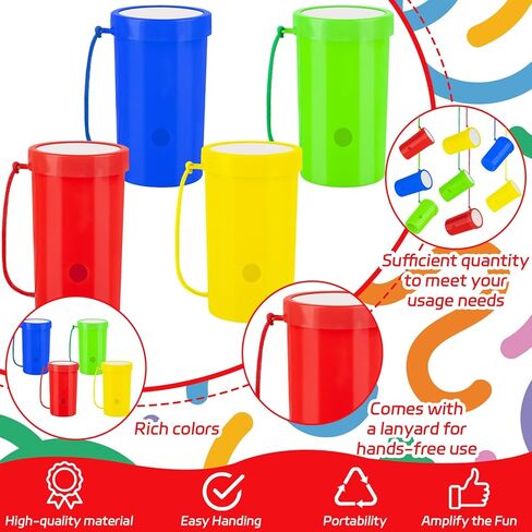 Demonwer 8 Pcs Mini Air Horns 3 Inch Noisemakers for Sporting Events Loud Noise Maker Blow Horn Noise Whistle with Lanyard for Birthday Holiday Party Graduation Celebrations Goodie Bag Fillers in Kuwait