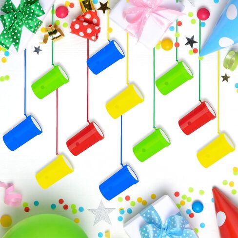 Demonwer 8 Pcs Mini Air Horns 3 Inch Noisemakers for Sporting Events Loud Noise Maker Blow Horn Noise Whistle with Lanyard for Birthday Holiday Party Graduation Celebrations Goodie Bag Fillers in Kuwait