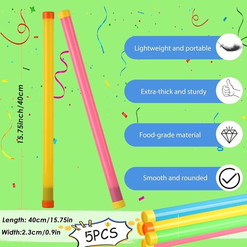 5PCS Groan Tube Noise Maker 16IN Funny Plastic Noisemaker Giggle Stick Plastic Sound Tubes Noise Makers Party Favors for Goodie Bag at Christmas Events Fools Day Family Gathering Halloween Parties in Kuwait