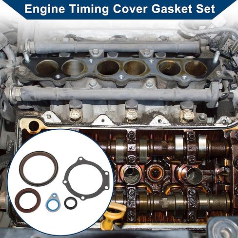 مجموعة حشية غطاء توقيت المحرك TCS45052 لـ GMC Envoy 2004-2009 سلسلة غطاء حشية طويلة الأمد ختم معدني 1 مجموعة أسود in Kuwait