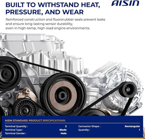 AISIN AFTERMARKET CKSAZ-00549 Crankshaft Position Sensor - Compatible with Hyundai Elantra 2011-2020 2022, Tucson 2013-2021, Accent 2012-2019, Kia Forte 2014-2024, Rio 2012-2023 in Kuwait