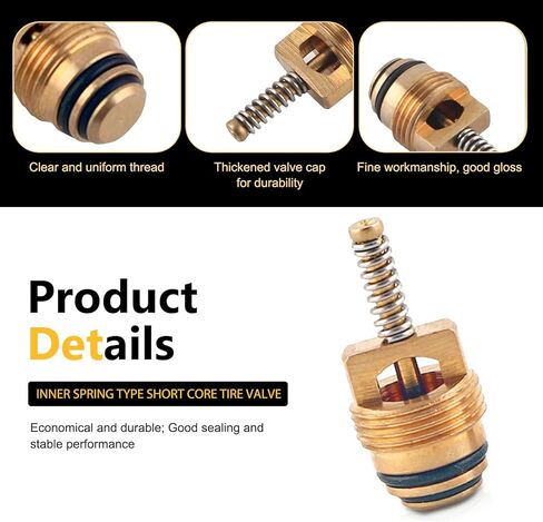 16 PCS Air Condition Valve Core Kit, Includes R134A R12 Valve Cores, Service Tool & Pressure Caps, AC System Charging Port Repair Accessories,Universal for Most Cars, Trucks, SUVs (Black) in Kuwait