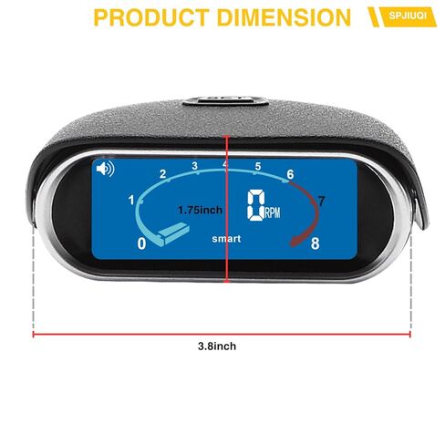 مقياس سرعة الدوران الرقمي LCD الأفقي للمحرك - لسيارة شاحنة الدفع الرباعي والقارب RV، مع منبه جهد السرعة، 50-9999 دورة في الدقيقة، تيار مستمر 9 فولت - 36 فولت عالمي 12 فولت/24 فولت متعدد in Kuwait
