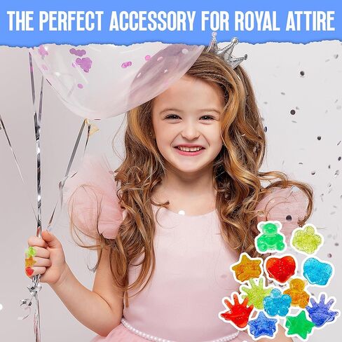 144 PCS Glitter Plastic Toy Rings Party Favors - Bulk Assortment of Hearts, Stars, Bears, Hands & Flower Shapes - Kids Birthday Goody Bag Fillers, Cupcake Toppers, Piñata Stuffers, Treasure Box Prizes in Kuwait