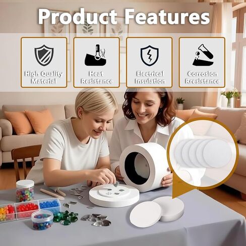 Round Microwave Kiln Paper, Ceramic Fiber Paper 4.7 Inches Thinfire Kiln Shelf Sheets for Glass Fusing Stove Fireplace Ultra Smooth Surface DIY Crafts - 30 Sheets in Kuwait
