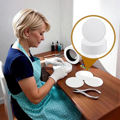 Round Microwave Kiln Paper, Ceramic Fiber Paper 4.7 Inches Thinfire Kiln Shelf Sheets for Glass Fusing Stove Fireplace Ultra Smooth Surface DIY Crafts - 30 Sheets in Kuwait