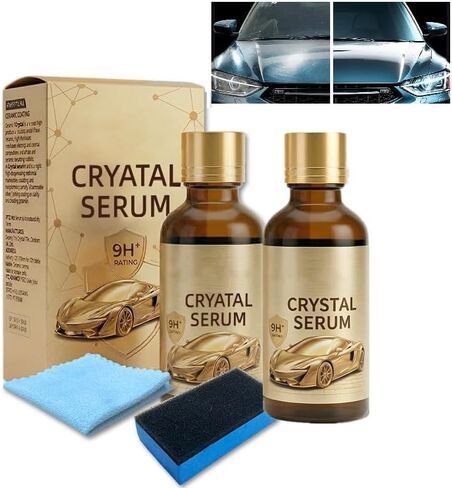 2Pcs PTZ Crystal Serum for Cars- Advanced Graphene Ceramic Coating, 9H Graphene Coatings, Quick Effect Car Coating, Nano Coat Restore for Paint, Glass & Wheel in Kuwait