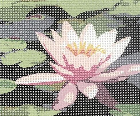 لوحة Pepita Needlepoint القماشية: Pink Lilypad، 10 × 7 بوصة in Kuwait