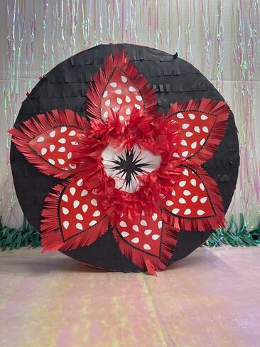 APINATA4U Flower Piñata - زينة حفلات الهالوين الفريدة من نوعها، حفلة آكلة اللحوم لاحتفالات أعياد الميلاد، حفلة عيد ميلاد ذات طابع شيطان الوحش، اللوازم والديكورات، 40.64 × 40.64 سم in Kuwait