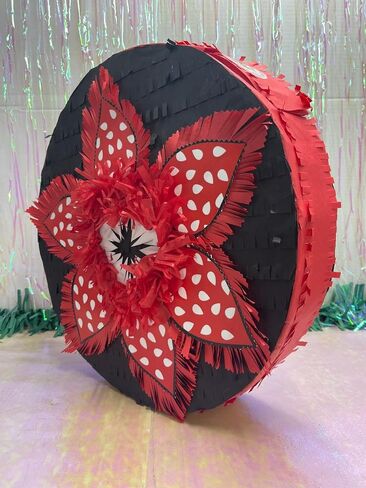 APINATA4U Flower Piñata - زينة حفلات الهالوين الفريدة من نوعها، حفلة آكلة اللحوم لاحتفالات أعياد الميلاد، حفلة عيد ميلاد ذات طابع شيطان الوحش، اللوازم والديكورات، 40.64 × 40.64 سم in Kuwait