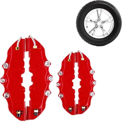 Brake Caliper Covers | Brake Caliper Covers Front & Rear Kits | Rear Brake Caliper Cover Guard Protector Cover for Front and Rear Wheel Hub Assessoires Asaim in Kuwait