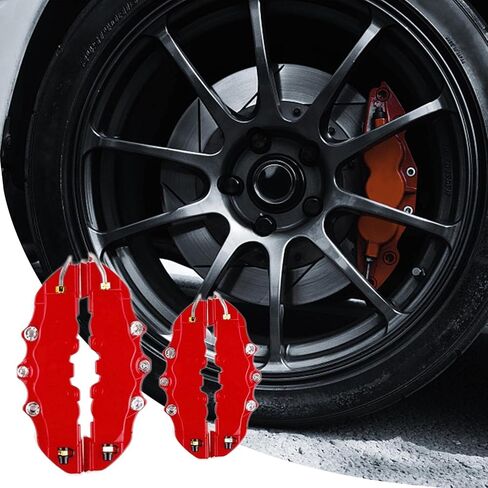 Brake Caliper Covers | Brake Caliper Covers Front & Rear Kits | Rear Brake Caliper Cover Guard Protector Cover for Front and Rear Wheel Hub Assessoires Asaim in Kuwait