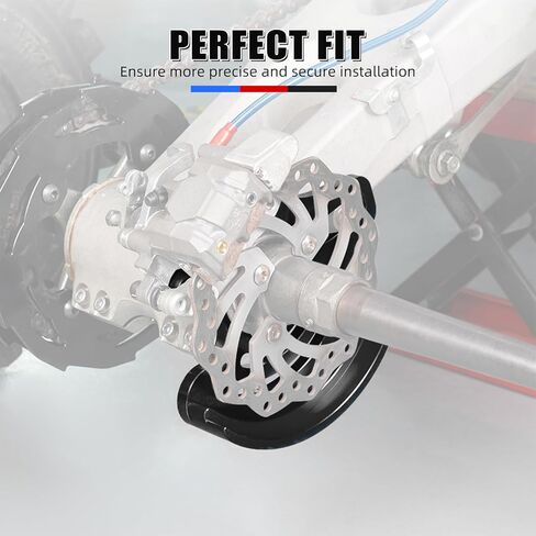 غطاء دوار لفرجار الفرامل الخلفي من NICECNC من الألومنيوم متوافق مع Yamaha Raptor 700 YFM700R 2006 2007 2008، Raptor 700R YFM700R 2009 2010 2011 2012 أسود، انظر التركيبات in Kuwait