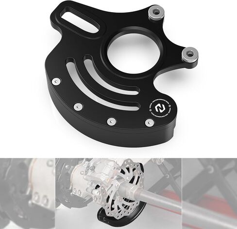 غطاء دوار لفرجار الفرامل الخلفي من NICECNC من الألومنيوم متوافق مع Yamaha Raptor 700 YFM700R 2006 2007 2008، Raptor 700R YFM700R 2009 2010 2011 2012 أسود، انظر التركيبات in Kuwait