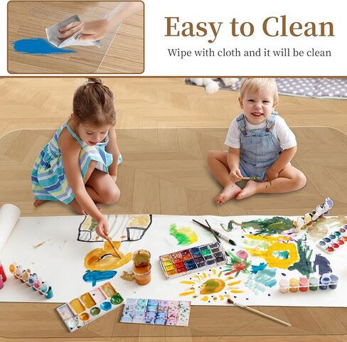 سجادة كرسي مكتب للأرضيات الصلبة، 48 بوصة × 60 بوصة سجادة كرسي مكتب للأرضيات الصلبة، واقي أرضية شفاف من البولي فينيل كلوريد للمنزل والمكتب - لا يمكن استخدامها على السجاد in Kuwait