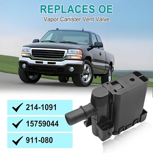 صمام تنفيس علبة بخار GM، متوافق مع Chevy Silverado 2500 1999-2003، Silverado 1500 1999-2004 إلخ، استبدل OE #214-1091 (قطعة واحدة سوداء) in Kuwait