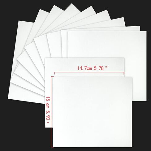 5.9x5.9 Inch Oil and Acrylic Paper Pad,30 Sheets 180GSM(110lb) Tearable Bleed Proof Canvas Like Textured Drawing Papers Perfect for Acrylic,Oil Painting,White in Saudi Arabia