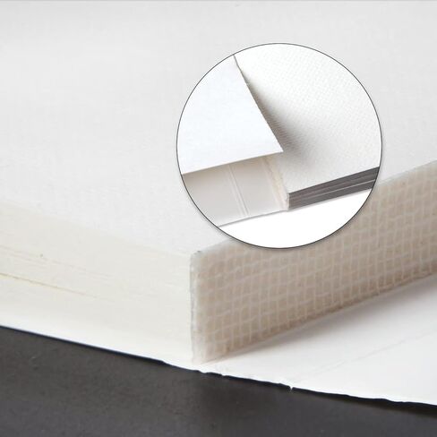 5.9x5.9 Inch Oil and Acrylic Paper Pad,30 Sheets 180GSM(110lb) Tearable Bleed Proof Canvas Like Textured Drawing Papers Perfect for Acrylic,Oil Painting,White in Saudi Arabia