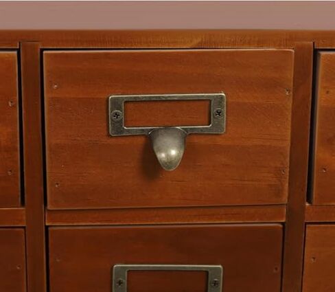 Drawers Apothecary Cabinet,Vintage Wooden Storage Box - Apothecary Cabinet with Multi-Level Drawers for Countertop Organization - Card Catalog Organizer for Home & Office Storage in Saudi Arabia