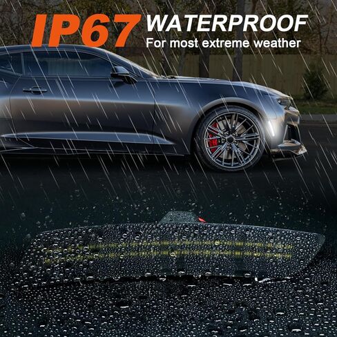 مصابيح LED للعلامات الجانبية متوافقة مع Camaro 2016 2017 2018 2019 2020 2021 2022 2023، علامات جانبية بيضاء أمامية وخلفية، مصابيح تحديد المصد، ضوء انتظار السيارات، عدسات مدخنة، 4 قطع in Kuwait