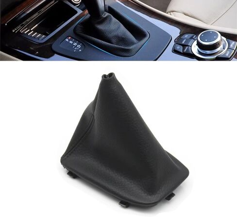 متوافق مع BMW 3 Series E90 E91 E92 E93، غطاء حذاء جلدي أوتوماتيكي لرافعة ناقل الحركة 2005-2011 25167592028 in Kuwait