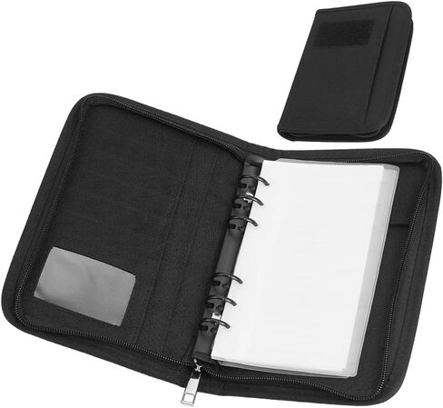 NBEADS دفتر الملاحظات التكتيكي Padfolio Ring Binder، قابل لإعادة الملء A6 6-Ring Binder Zip Hard Cover Notebook مع 80 صفحة غطاء دفتر ملاحظات مقاوم للماء للمخططين، العسكري، المكتب، الحقل، هدية، الزيتون Drab in Kuwait
