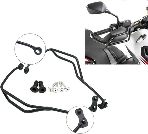 استبدال واقيات اليد للمقود من Worldmotop لهوندا CRF1000L Africa Twin CRF1000 L 2016 2017 2018 (أسود) in Kuwait