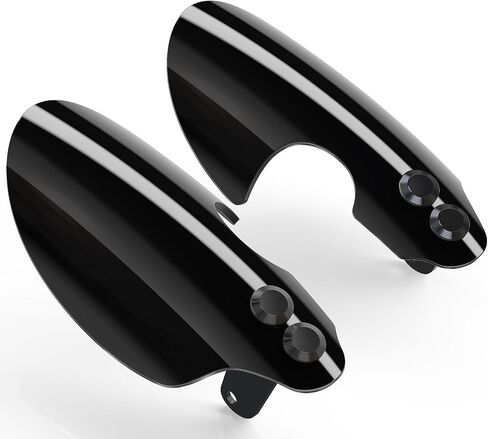 MZS دراجة نارية Handguards متوافقة مع Dyna Fat Bob Low Rider S Switchback Wide Glide 08-17 / Softail Blackline Breakout Fat Boy Slim 11-17، حراس اليد المقود واقي درع الرياح أسود in Kuwait