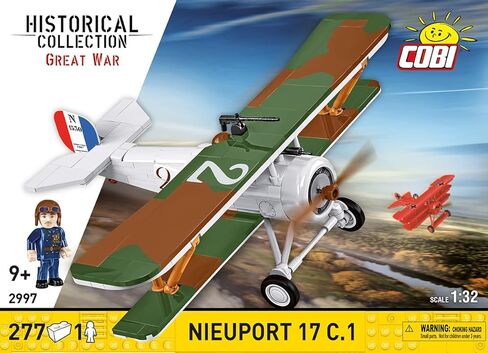 مجموعة بناء الطائرات من مجموعة COBI التاريخية Great War Nieuport 17 C.1 110 HP، 277 قطعة in Kuwait