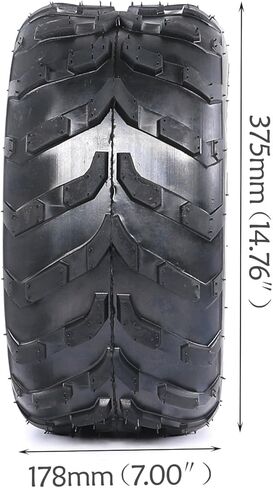 إطار بدون أنبوب 16x8-7 لـ 110cc-150cc ATV، UTV، Go Kart، عربة الجولف، عربات التي تجرها الدواب، رباعية، دراجة ثلاثية الانجراف، جزازة العشب، دراجة صغيرة، TRX70، Taotao، Coolster - 4PR، 160 رطل أقصى تحميل، 24 رطل لكل بوصة مربعة كحد أقصى in Kuwait