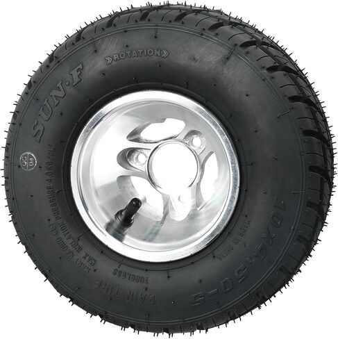 إطار وإطار Go Kart مقاس 10x4.50-5 (عبوة واحدة) - إطار مطر ATV مقاس 5 بوصات مع 3 طبقات 4 طبقات بدون أنابيب، مثالي لعربات Go Karts وATVs وUTVs وجزازات العشب ودراجات الانجراف والمزيد in Kuwait