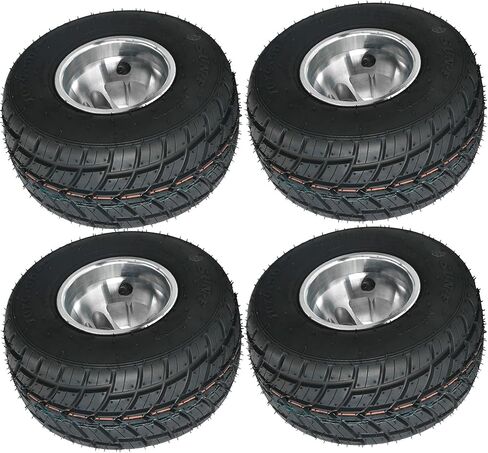 إطارات وإطارات Go Kart مقاس 10x4.50-5 (مجموعة من 4) - إطارات مطر ATV مقاس 5 بوصات مع هيكل بدون أنابيب مكون من 3 طبقات و4 طبقات، مثالية لعربات Go Karts وATVs وUTVs وجزازات العشب ودراجات الانجراف in Kuwait