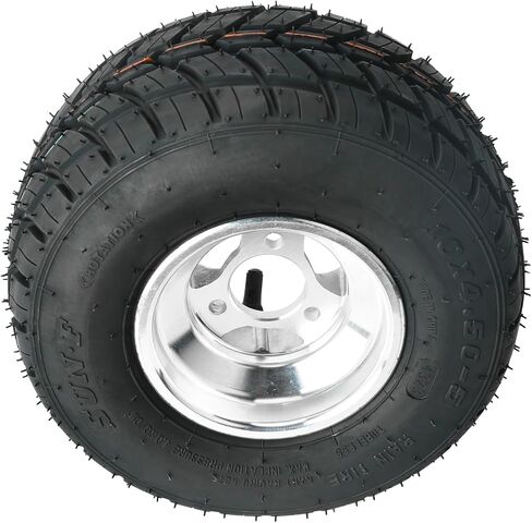 إطارات وإطارات Go Kart مقاس 10x4.50-5 (مجموعة من 4) - إطارات مطر ATV مقاس 5 بوصات مع هيكل بدون أنابيب مكون من 3 طبقات و4 طبقات، مثالية لعربات Go Karts وATVs وUTVs وجزازات العشب ودراجات الانجراف in Kuwait
