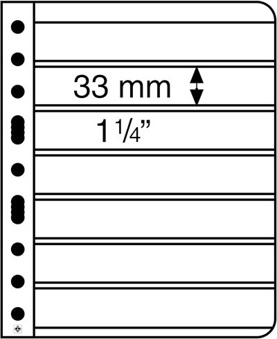 Lighthouse- Vario Stamp Pages for Stamp Albums, Clear 9-Hole Binder Pages with 7 Pockets for Stamp Collection - Pack of 5 in Kuwait