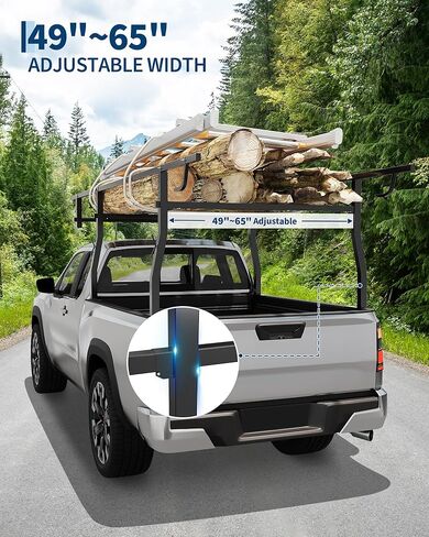 GarveeTech 1000 LBS Adjustable 49 in-65 in Universal Truck Bed Rack Contractor Ladder Pickup Lumber Utility Kayak Full Size Rack in Kuwait