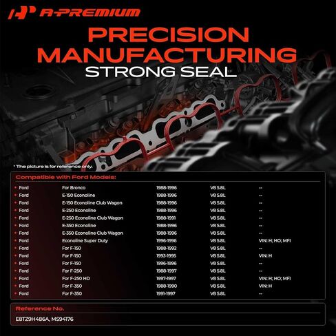 حشية مشعب السحب العلوي A-Premium متوافقة مع Ford F-150 1988-1996، F-250 1988-1997، F-250 HD 1997، F-350، E-150 E-250 E-350 Econoline Club Wagon، E-150 E-250 E-350 Econoline، Bronco، 5.8L in Kuwait
