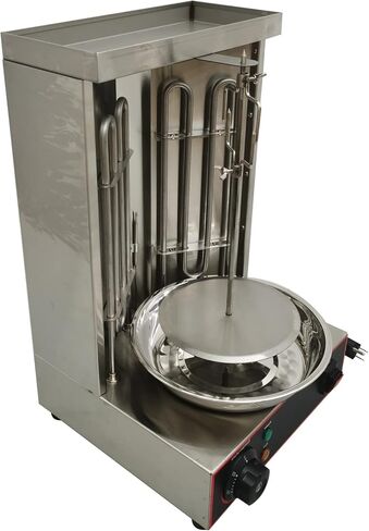 LPG Shawarma Doner Kebab Machine Gas Vertical Broiler Kebab Gyro Grill Machine with 2 Burner in Saudi Arabia