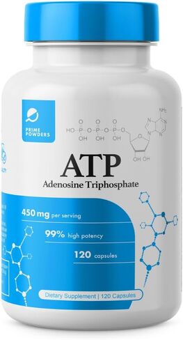 ATP Capsules - 120 Capsules - Adenosine Triphosphate Disodium - 400mg per Serving - Boost Energy Endurance Stamina in Saudi Arabia