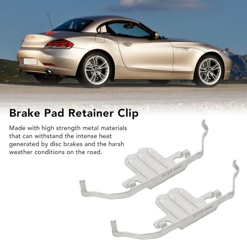 Front Disc Brake Caliper, 2PCS Brake Pad Retainer Clip 34116798879, Suitable for 1 Series E81 120d 120i 123d, Brake Performance in Kuwait