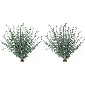 CEWOR 24pcs Gold Eucalyptus Stems Decor 14 Inch Artificial Eucalyptus Leaves for Wedding Centerpiece Flower Floral Arrangement Farmhouse Home Decoration in Kuwait