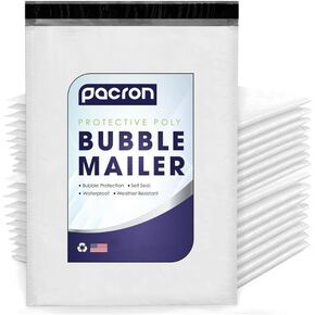 500-Pack Waterproof Poly Bubble Mailers 14.1/4 x 20 - Thick, Durable, Instant Seal Envelopes with Strong Adhesive - Protective Shipping Mailers for Jewelry, Cosmetics, SD Cards, USB Cables in Saudi Arabia
