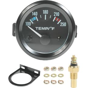 Water Temp Gauge,Car Accessories,Universal 2" 52mm Temperature Gauge for Car,Automotive Water Temperature Gauges with Led Backlight,Suitable for Most Cars,Ships,Motorcycles in Kuwait