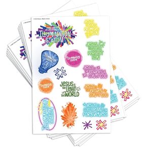 Lifeway Kids VBS 2026 Illumination Station Theme Stickers (Package of 10 Sheets) in Kuwait